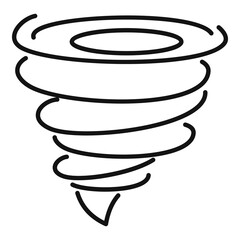 Poster - Power tornado icon. Outline power tornado vector icon for web design isolated on white background