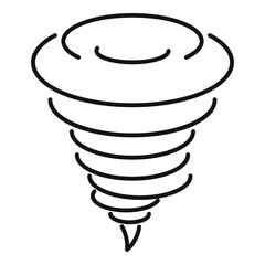 Poster - Speed tornado icon. Outline speed tornado vector icon for web design isolated on white background