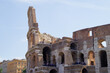 The Colosseum in Rome, Italy during summer sunny day. The world famous colosseum landmark in Rome.