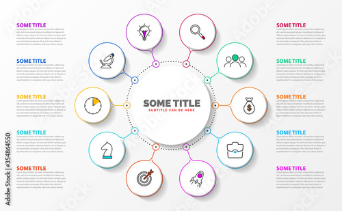 Fotografía Infographic design template. Creative concept with 10 steps
