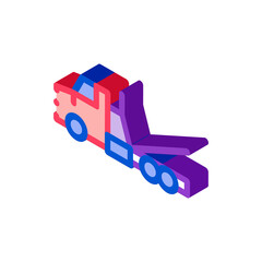 Sticker - Tow Trick Service Icon Vector. Isometric Tow Trick Service sign. color isolated symbol illustration