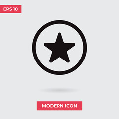 Sticker - Star vector icon, simple sign for web site and mobile app.