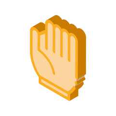 Wall Mural - Baseball Glove Icon Vector. Isometric Baseball Glove isometric sign. color isolated symbol illustration