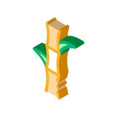 Sticker - Sugar Cane Icon Vector. Isometric Sugar Cane sign. color isolated symbol illustration