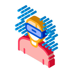 Wall Mural - Human Vr Glasses Icon Vector. Isometric Human Vr Glasses sign. color isolated symbol illustration