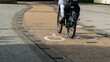 © WD Stock Photos - Cyclist riding on bike path in city