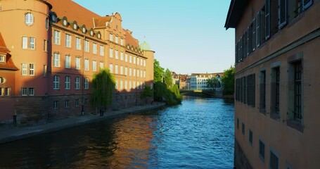 Canvas Print - Petite France area in STrasbourg Alsace