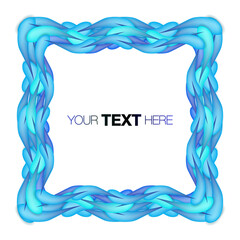 Poster - Abstract blue water flow style ornament around your text 
Eps 10 stock vector illustration 
