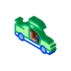 Poster - Car Door Tuning Icon Vector. Isometric Car Door Tuning sign. color isolated symbol illustration