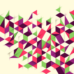 Poster - Abstract geometric background in color. Vector illustration.