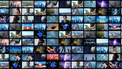 Aufkleber - 映像コンテンツ　大量のムービー画面