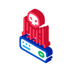 Poster - hacker control icon vector. isometric hacker control sign. color isolated symbol illustration