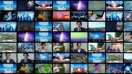 Poster - 映像コンテンツ　大量のムービー画面