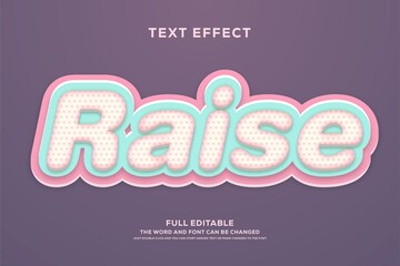 Poster - Modern vibrant 3d text effect with editable font style