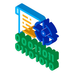 Poster - binary target icon vector. isometric binary target sign. color isolated symbol illustration