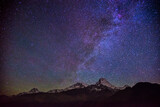 Fototapeta Kosmos - The Milky Way and stars over the Annapurna Mountain Range, Nepal.