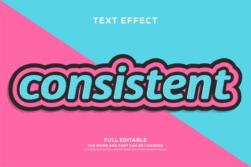Poster - Modern 3d text effect with editable font effect
