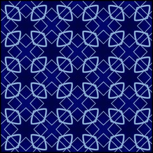 Seamless Pattern With Blue Tiles