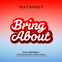 Poster - Modern 3d text effect with font effect