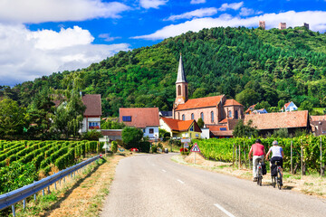 Wall Mural - Picturesque countryside of Alsace region- famous 