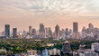 Bangkok city and Lumpini park with beautiful sky. buildings cityscape Bangkok, Thailand.