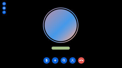 Aufkleber - Video call illustration. Video call screen mockup. Vector illustration