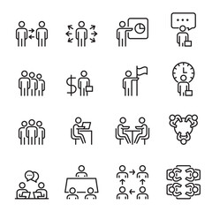 Wall Mural - Business People Icons 