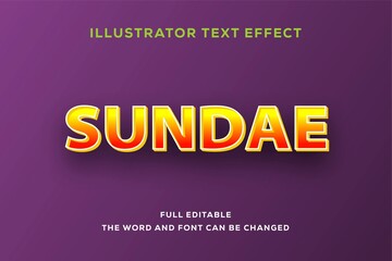 Poster - Modern font effect for banner and sticker