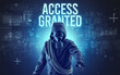 © ra2 studio - Faceless man with ACCESS GRANTED inscription, online security concept