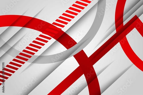 Fotografía Vector abstract background texture design, bright poster, banner red white background, stripes and shapes