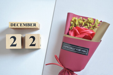 December 22, Rose bouquet for Special date.	
