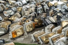 Used Headlamp Components For Sale At Scrapyard Area
