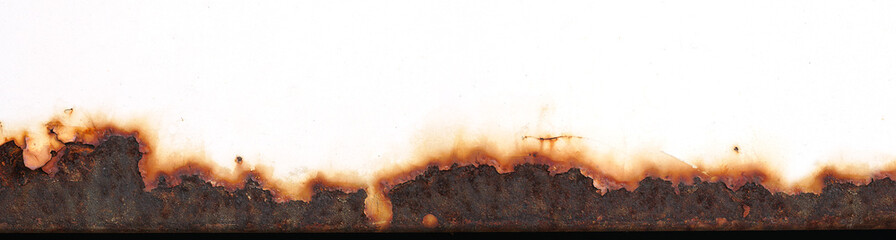 Rust of metals.Corrosive Rust on old iron.Use as illustration for presentation.Background rust texture as a panorama.     