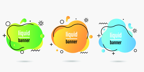 Wall Mural - abstract liquid design background banner isolated vector illustration