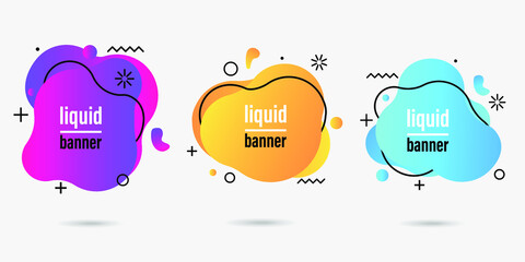 Wall Mural - abstract liquid design background banner isolated vector illustration