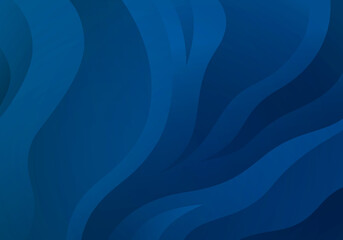 Leinwandbilder - Abstract Blue Colored Background with Diagonal Waves. Vector Geometric Minimal Pattern. Modern Sleek Texture