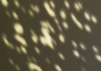 Aufkleber - Abstract Foliage Shadow Background on Wall Texture. Vector Shadow Overlay with Light Bokeh. Natural Leaves Tree Branch