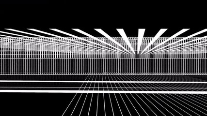 Wall Mural - Abstract Background Geometric Lines Greyscale 5