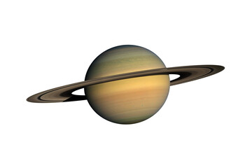 Wall Mural - planet saturn in the starry sky of solar system in space. this image elements furnished by nasa.