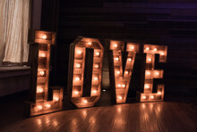 Giant love letters wooden
