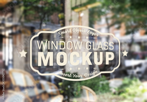 Window Glass Logo Mockup Buy This Stock Template And Explore Similar Templates At Adobe Stock Adobe Stock