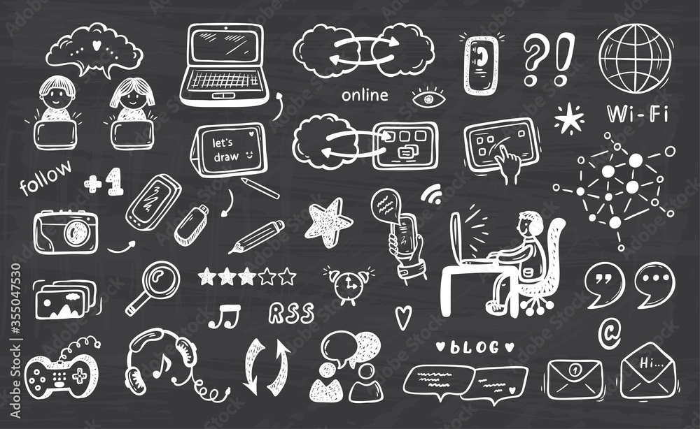 Internet of Things. Hand drawn Doodle Cloud Computing Technology and ...