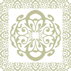 Poster - Colorful abstract graphic background. Tribal ethnic ornament. Scarf design. Frame.