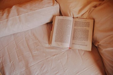 bed, white, pillow, bedroom, hotel, room, home, woman, sheet, linen, hand, indoors, interior, wedding, book, bedding, furniture, luxury, blanket, nobody, empty, sleeping