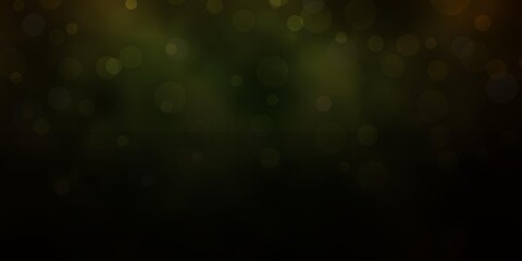 Dark Green, Yellow vector layout with circle shapes. Illustration with set of shining colorful abstract spheres. Pattern for booklets, leaflets.