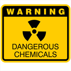 Wall Mural - caution, radioactive materials, label and sign