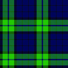 Tartan Plaid Seamless Pattern Blue Color Background. Flannel Shirts , Vector Illustration For Wallpapers, Green Black Line Color Fabric , Scottish Cage .