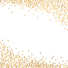 Golden Glitter Polka Dot Background Vector Illustration