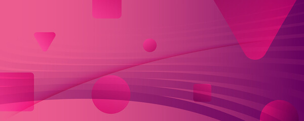 Wall Mural - Color Flow Wave. Pink Gradient Landing Page. 3d 