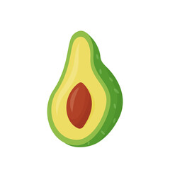 Poster - Avocado cartoon vector illustration